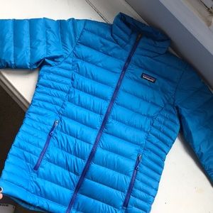 Blue Patagonia Puffy Coat (Women's Small)